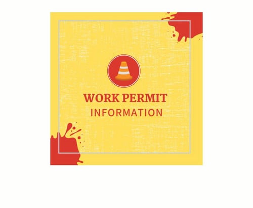 Work permit sign